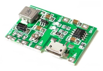 Moduł 2w1 Step-Up i BMS Li-Ion TP4056 microUSB 1A Regulowany Boost / 0115