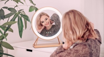 Humanas Podświetlane Lustro Do Makijażu Złote