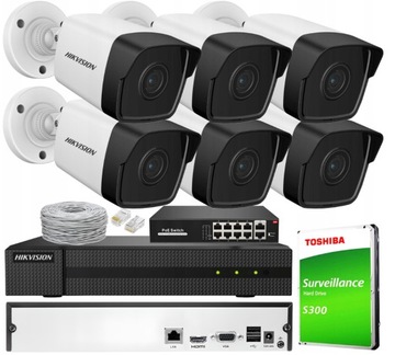 Zestaw do Monitoringu IP 4MPx QHD 6 Kamer HIKVISION IPCAM-B4