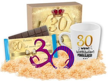DEDYKOWANY! Zestaw na 30 urodziny dla Kobiety PREZENT, Kubek + Okulary