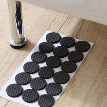 93 ФЕРТОВЫЕ ПОДКЛАДКИ ДЛЯ СТУЛЬЕВ, ТОЛСТЫЕ КРУГЛЫЕ МЕБЕЛЬНЫЕ, САМОКЛЕЯЩИЕСЯ, ЧЕРНЫЕ