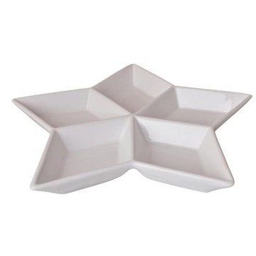 КЕРАМИЧЕСКАЯ ТАРЕЛКА ЗВЕЗДА БЕЛАЯ BN