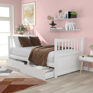 Кровать односпальная из массива дерева с ящиком 90*200см.