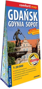Gdańsk, Gdynia, Sopot; plan miasta 1:26 000