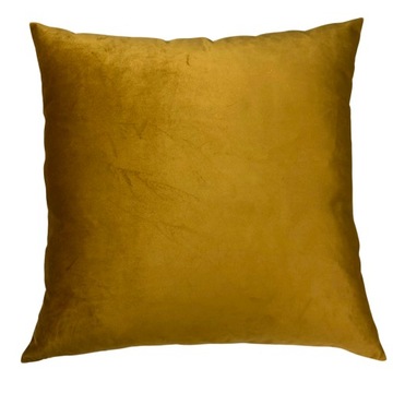 PODUSZKA MUSZTARDOWA WELUR VELVET 50X50