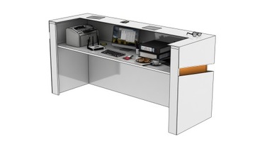 Рецепционная стойка R22 CORIAN 200x70см, с подсветкой