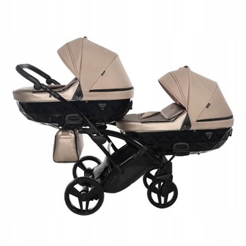 SAPHIRE DUO SLIM V2 JUNAMA wózek bliźniaczy ZESTAW 4w1 Z Akcesoriami