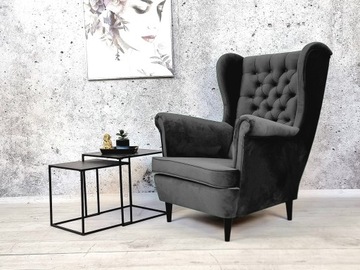FOTEL USZAK STYL CHESTERFIELD GŁĘBOKI PIK cleanabo