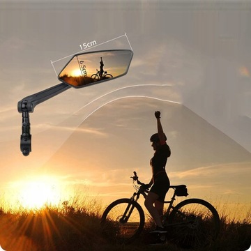 ВЕЛОСИПЕДНЫЕ ЗЕРКАЛА HD, 2 ШТ., РЕГУЛИРУЕМЫЕ НА 360°