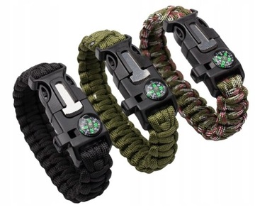 БРАСЛЕТ SURVIVAL PARACORD 5 В 1 БРАСЛЕТ НА ЗАПЯСТЬЕ С ПЕРВЫМ КОМПАСОМ В ПОДАРОК