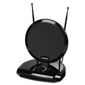 Antena pokojowa ze wzmacniaczem DVB-T2 THOMSON ANT1418BK Regulacja