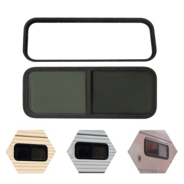 1000x400 мм Черные универсальные раздвижные окна для автодома