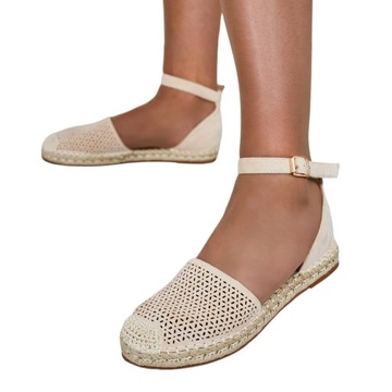 BEŻOWE ESPADRYLE DAMSKIE FELLE 39