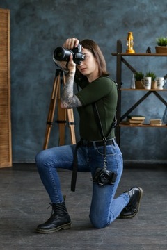 ПРОФЕССИОНАЛЬНЫЙ КОЖАНЫЙ РЕМНЯ ДЛЯ ФОТОГРАФИИ ДЛЯ ДВУХ КАМЕР