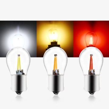 LED COB FILAMENT PY21W BAU15S BIAŁA 12V 24V