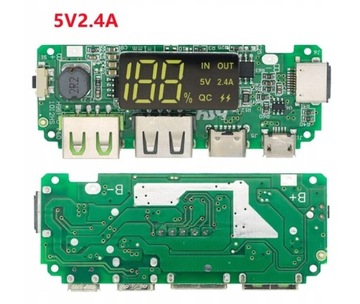 Модуль конвертера зарядного устройства для Power Bank 2x USB 18650 BMS Lightning Apple