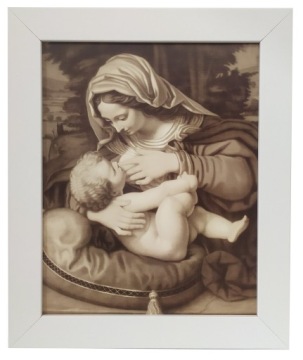 OBRAZY NA ŚCIANĘ MATKA BOSKA BOŻA KARMIĄCA 25X30