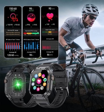SMARTWATCH ZEGAREK MĘSKI Z FUNKCJA ROZMOWY SPORT POMIARY WODOODPORNY PL