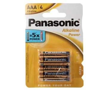 Baterie aaa panasonic alkaliczne mocne 4 szt.