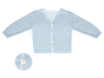 SWETER sweterek niebieski 80cm CHRZEST