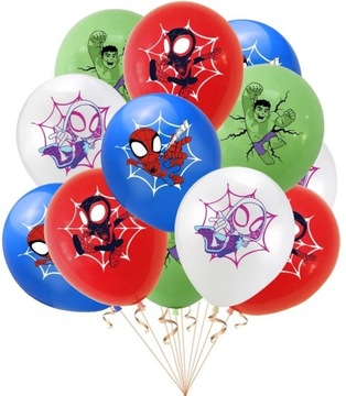 BALON BALONY ZESTAW SPIDERMAN HULK AVENGERS 8szt