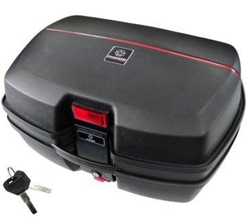 KUFER MOTOCYKL SKUTER ODPINANY 2 KASKI OPARCIE 45L