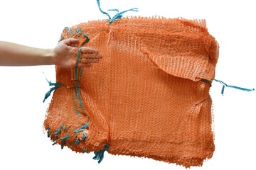 WORKI RASZLOWE 15kg 42x60cm NA ZIEMNIAKI CEBULĘ DREWNO / ORANGE - Z PĘTELKĄ