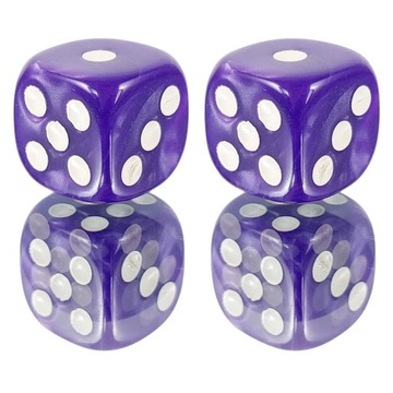 ZESTAW 2 KOSTEK K6 RPG SZTYLET ZEMSTY KOŚĆ 1,1 CM