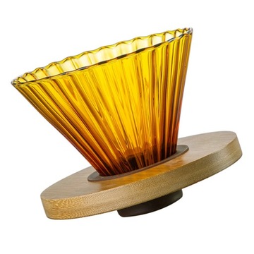 Держатель конуса Стеклянный фильтр для кофе Металлическая воронка