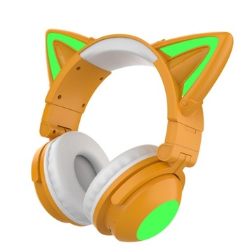 Luminous Zestawy słuchawkowe Bluetooth z uszami kota na dousznych słuchawka