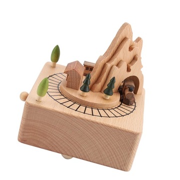 Деревянная музыкальная шкатулка Красивая деревянная поделка