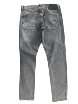 SPODNIE JEANSY G-STAR RAW 34/36 STRAIGHT SZARE U3C27