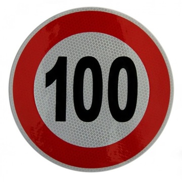 Nalepka limit prędkości naklejka 100 km/h kl2