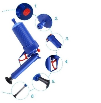 Пистолет для разблокировки труб, вантуз для унитаза, раковина, ванна, умывальник