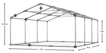Палатка для мастерской 4х6м Гараж DAS 560 SP