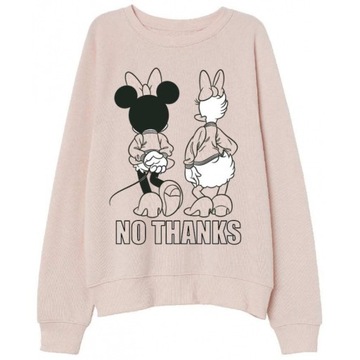 Modna damska bluza z nadrukiem Disney Minnie Mouse blado różowa rozm.L