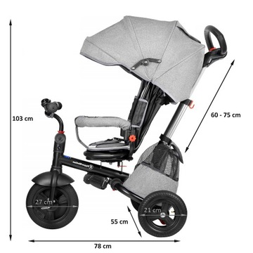 ПОВОРОТНЫЕ ВЕЛОСИПЕДНЫЕ ВЕЛОСИПЕДНЫЕ КОЛЕСА HyperMotion Tobi VELAR Grey