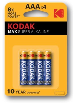 Bateria alkaliczna KODAK AAA 4szt. LR03 paluszki