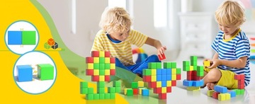 Магнитные блоки 3D КУБИКИ строительные кубики GIGA SET