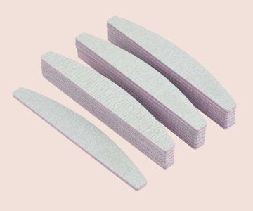 Пилочка для ногтей 100/180 BOAT HALF MOON ZEBRA НАБОР ИЗ 10 ШТ. ДВУХСТОРОННИХ