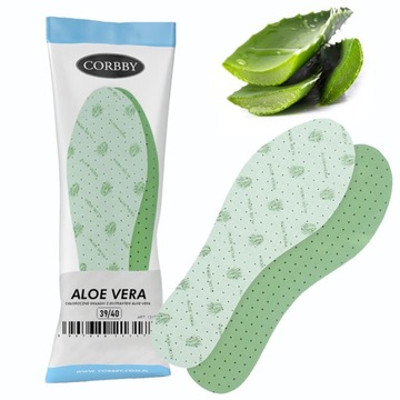 Wkładki do butów ALOES przeciwpotne amortyzujące oddychające Corbby r.39-40