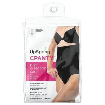 UpSpring, C-Panty, Post C-Section Care, With Silicon Panel, Size 1X/2X, Bla