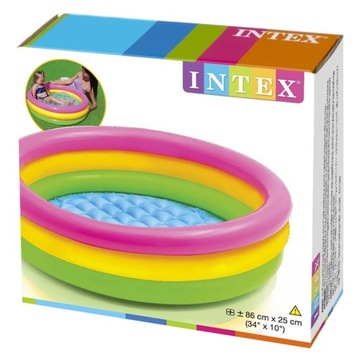 Детский садовый бассейн Intex Rainbow 114x25см