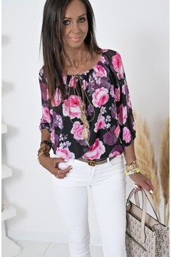 ZWIEWNA SZYFONOWA LETNIA BLUZKA ASTRO! WZ.2