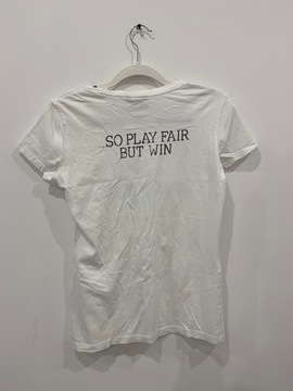 Biały t-shirt z napisem ESPRIT L/40