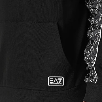 EMPORIO ARMANI EA7 STYLOWA wloska bluza z kapturem NERO XXL