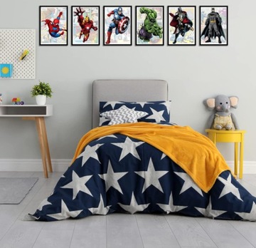 КАРТИНА-ПЛАКАТ НА ХОЛСТЕ СУПЕРГЕРОЙ УКРАШЕНИЕ НА СТЕНУ ДЛЯ КОМНАТЫ 21Х30 6ШТ.