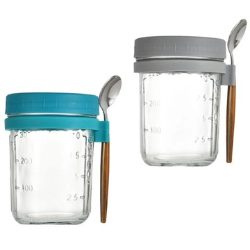 Glass Containers Food Bottle Lid Yogurt Holder