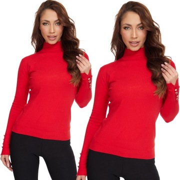 062_ M/L _CLASSIC ЖЕНСКИЙ ДЖЕМПЕР С ПОЛУТЮЛЕТОМ