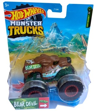 FYJ44 auto MONSTER TRUCKS HOT WHEELS BEAR DEVIL